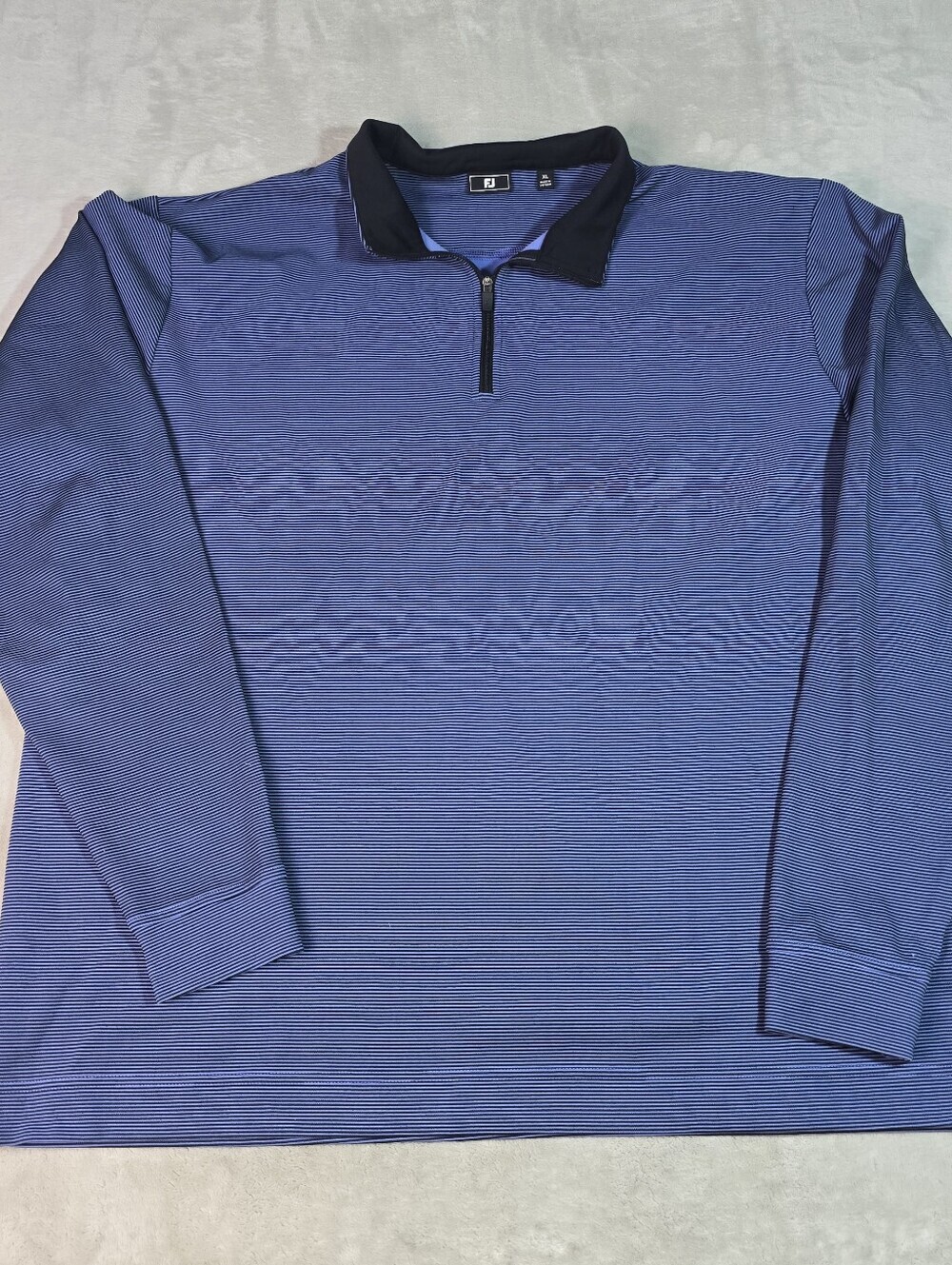 Footjoy 1/4 Zip Long Sleeve Pullover Striped Polo Sz XL